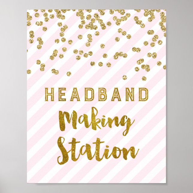 Högfrekvensband Skapar Station Rosa Guld confetti Poster (Framsidan)