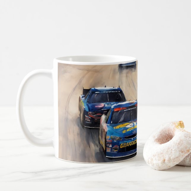 Högfrekvent färgstark Tävla med tvinnat ljus Kaffemugg (Med munk)