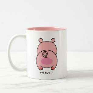 Hoggar hela kaffet! 🐷 ☕ 😂 Två-Tonad mugg