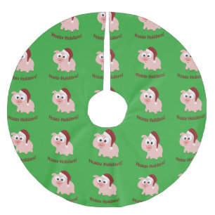 Hoggiga Helgdagar! Santa Gris Julgransmatta Borstad Polyester