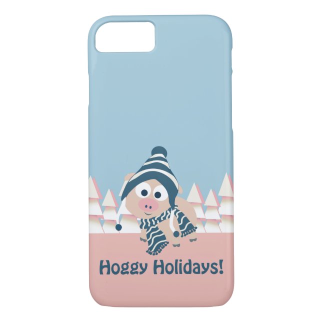 Hoggiga Helgdagar! Winter Gris Case-Mate iPhone Skal (Baksida)