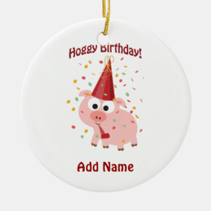 Hoggy Birthday! Julgransprydnad Keramik