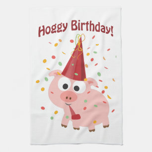Hoggy Birthday! Kökshandduk