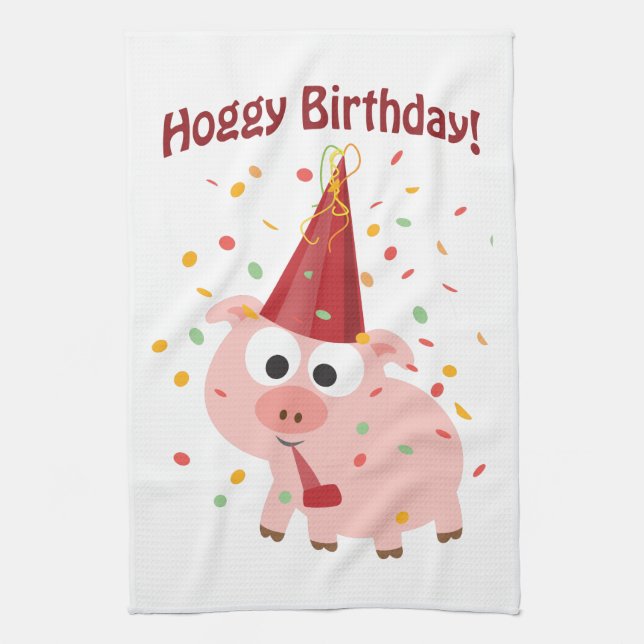 Hoggy Birthday! Kökshandduk (Vertikal)