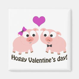 Hoggy Valentines day Grisar Magnet