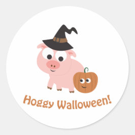 Hoggy Walloween! Runt Klistermärke