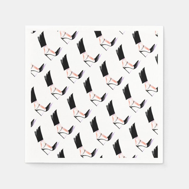 Höghaltiga skor för kvinnor pappersservett (Framsidan)