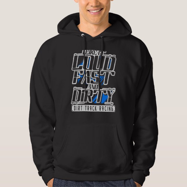 Höghastighet för snabb smutsig Coola Spåra Tävla v Hoodie (Framsida)