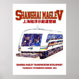 Höghastighets-Shanghai Maglev SMT Transrapid-tåg Poster