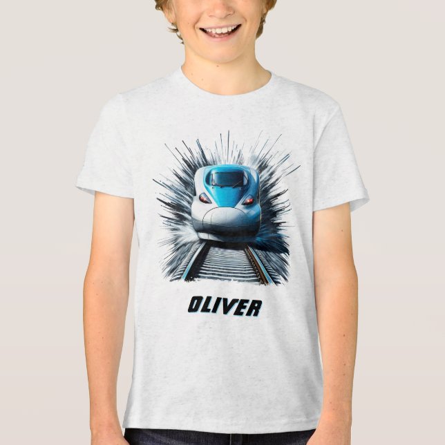 Höghastighetspunkt Tåg T Shirt (Framsida)