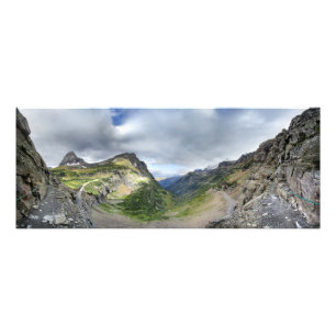 Höghastighetståg och väg till Sol-vägen - Glacier Fototryck