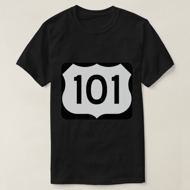 Höghastighetsväg 101 Shirt Road Resa Travel Biker  T Shirt (Design framsida)