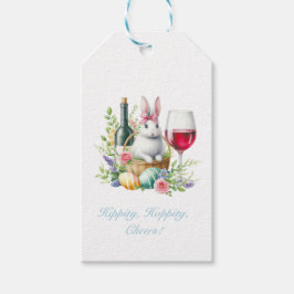 Höghet, Hoppity bunny vin Gift Märkre Presentetikett