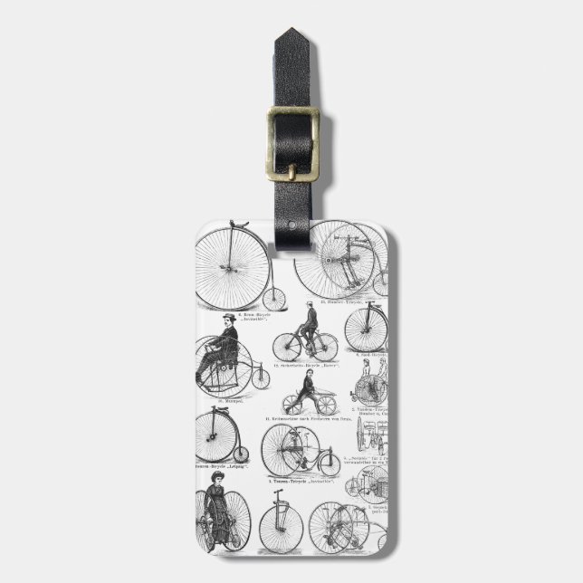 Höghjulig cykel Penny Farthing Bagagebricka (Vertikal Framsida)