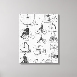 Höghjulig cykel Penny Farthing Canvastryck