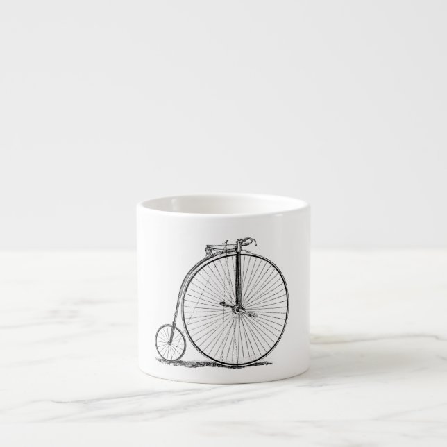 Höghjulig cykel Penny Farthing Espressomugg (Framsidan)