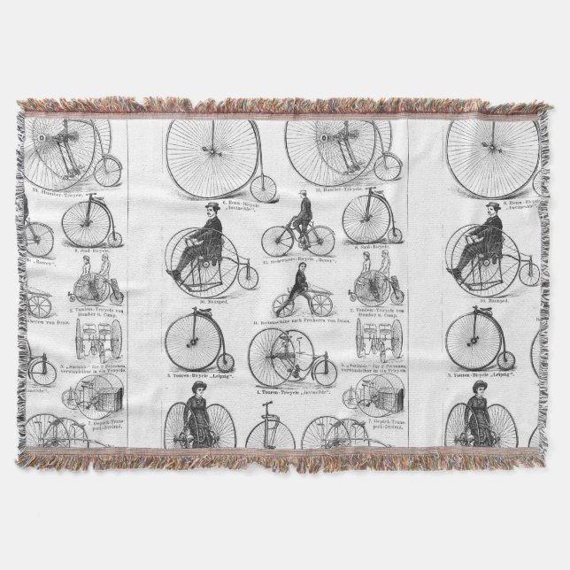 Höghjulig cykel Penny Farthing Filt (Framsidan)