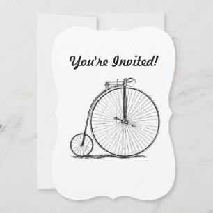 Höghjulig cykel Penny Farthing Inbjudningar