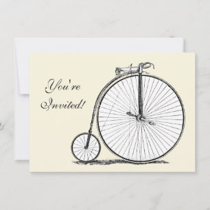 Höghjulig cykel Penny Farthing Inbjudningar