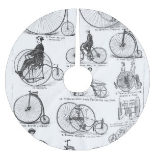 Höghjulig cykel Penny Farthing Julgransmatta Borstad Polyester
