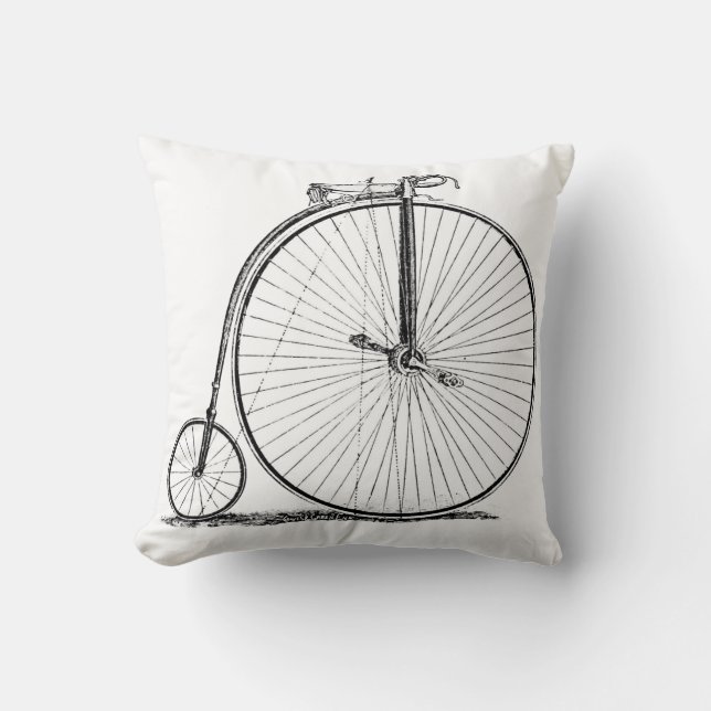 Höghjulig cykel Penny Farthing Kudde (Framsida)