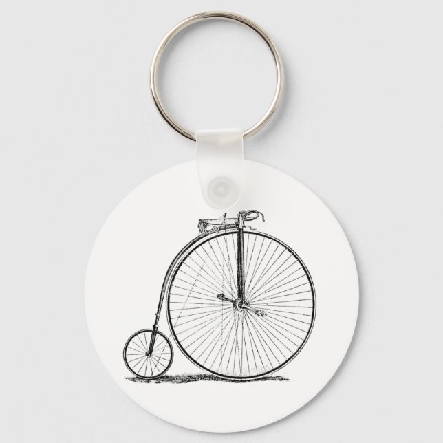 Höghjulig cykel Penny Farthing Nyckelring (Framsida)