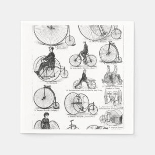 Höghjulig cykel Penny Farthing Pappersservett