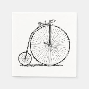 Höghjulig cykel Penny Farthing Pappersservett