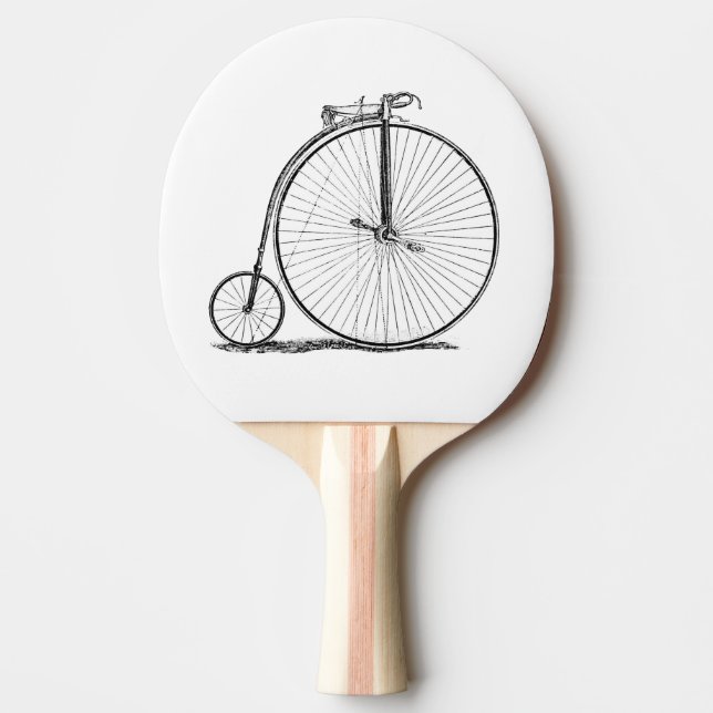 Höghjulig cykel Penny Farthing Pingisracket (Framsidan)