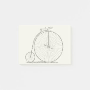 Höghjulig cykel Penny Farthing Post-it Block