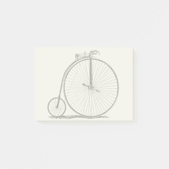 Höghjulig cykel Penny Farthing Post-it Block (Framsida)