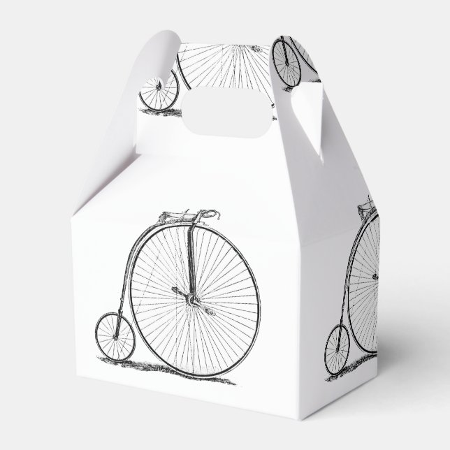 Höghjulig cykel Penny Farthing Presentaskar (Framsidan Sidan)