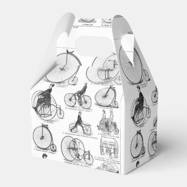 Höghjulig cykel Penny Farthing Presentaskar (Framsidan Sidan)