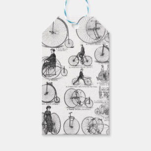 Höghjulig cykel Penny Farthing Presentetikett