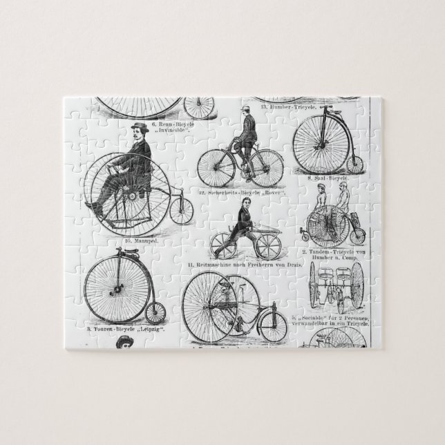 Höghjulig cykel Penny Farthing Pussel (Horisontell)
