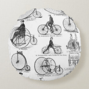 Höghjulig cykel Penny Farthing Rund Kudde
