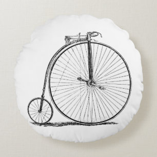 Höghjulig cykel Penny Farthing Rund Kudde