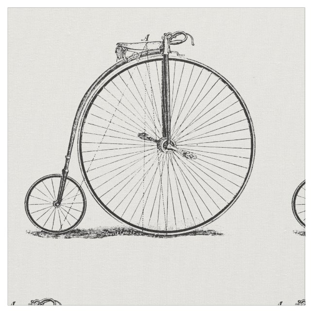 Höghjulig cykel Penny Farthing Tyg (Närbild)