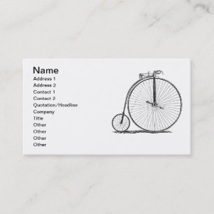 Höghjulig cykel Penny Farthing Visitkort