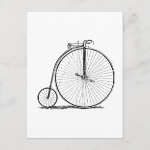 Höghjulig cykel Penny Farthing Vykort
