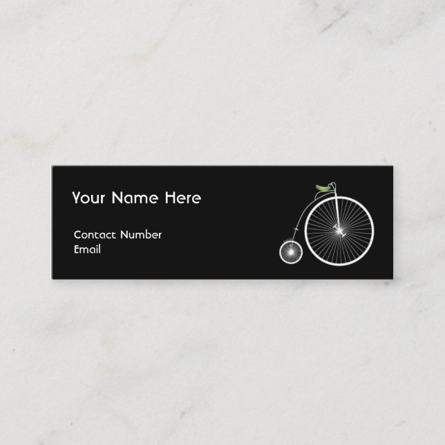 Höghjulsinställning" Mini Visitkort (Framsida)