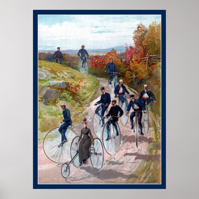 Höghjulskorgen 1800-talets viktorianska finkonst poster (Framsidan)