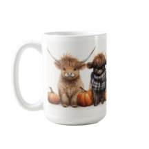 Höghlandskalvar på Kow Baby Höland Kor Pumpkins