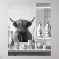 Höghlandskö med hårklumpningsprodukter Batroom