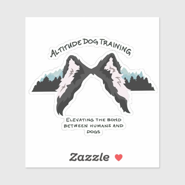 Höghöjd hundträning die cut dekal (Ark)