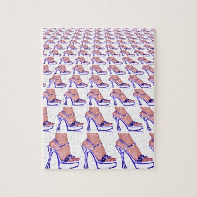 Höghthälsa Pumps Lila Mode dam Pussel (Vertikal)