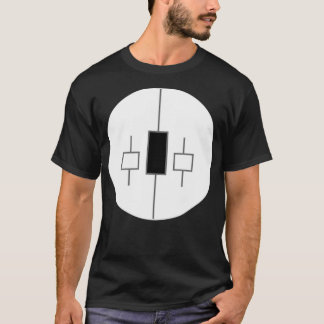 Höghvågssnurrande övre cirkel i mönster t shirt