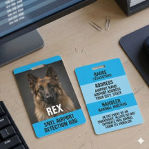 Höginfluens Blå Detektionshund Foto-ID