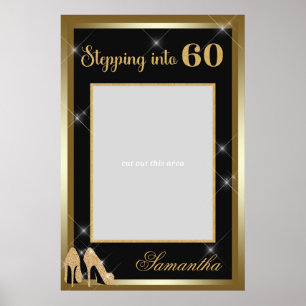 Högklackade skor 60-års födelsedags fotopropellram poster