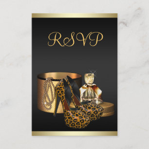 Högklackade skor Leopard Guld RSVP OSA Kort